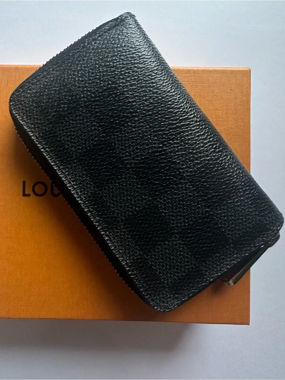 Louis Vuitton Damier Graphite Zippy Coin Purse Compact Wallet Box & Dust Bag